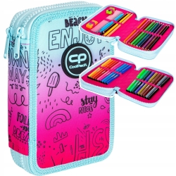 PIÓRNIK DWUKOMOROWY Z WYPOSAŻENIEM PINK SCRIBBLE COOLPACK